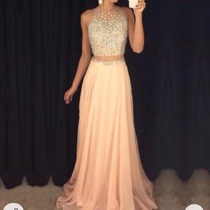 Milly Bridal Two Piece Jeweled Prom Dress NWT